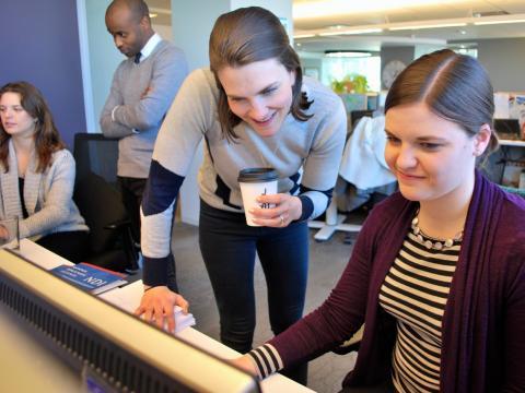 New project assistants get oriented during their first week at NDI. Photo: Sarah Kincaid