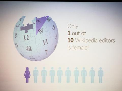 Only one in ten Wikipedia editors is female.