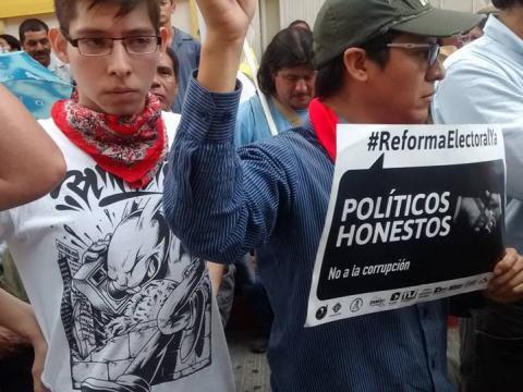 Guatemalans demand electoral reform during a 2015 protest