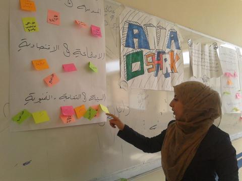 Ana Usharek participant in Jordan analyzes youth community priorities.