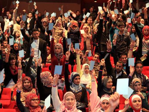 NDI’s Ana Usharek (“I Participate”) program in Jordan, 20,000 students from 25 universities have participated in policy debates and implemented 55 advocacy campaigns on community issues, from accessibility issues to gender-based violence