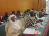 Members of the Malian National Assembly gather with representatives from the United Nations, foreign diplomatic missions and NDI staff to finalize key documents that will guide the defense and security committee's work from 2016 through 2018