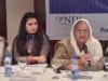 A participant (right) sharing her experience regarding election processes in Pakistan during NDI's Polling Agents Training Program