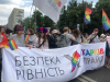 Representatives of NDI partner organization “Sphere” from Kharkiv participate in KyivPride’s Equality March. Sphere will organize Kharkiv’s first ever Pride march in September with support from NDI.